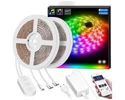 41% off 1x 5x 10x lustreon 50cm aluminum channel holder for led strip light bar under. 2 X 5m Govee Led Strips Mit Controller Music Activation Und App Steuerung Gadgetwelt De