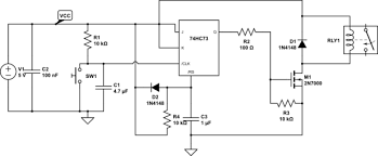 Latching relays are electronic parts that are used to control large flow of electrical current with smaller flow of current. Or 9043 Flipflop With Relays Real 12v Circuit Free Diagram