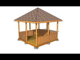 The hipped roof is a complex, elegant and attractive design option. Square Gazebo Plans Youtube