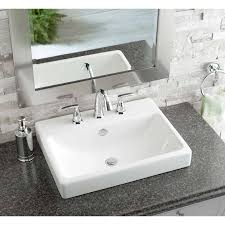 Shop Jacuzzi Anna White Ceramic Drop In Rectangular Bathroom Sink With Overflow At Low Top Mount Bathroom Sink Drop In Bathroom Sinks Rectangular Sink Bathroom