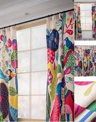 Colorful Patterned Zoo Nursery Patchwork Curtains And Drape Kid Room Patchwork Curtains Fabric Window Treatments Curtains