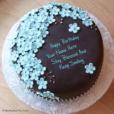 Everything is about birthday here. Write Your Name On Flowers Chocolate Birthday Cake Picture