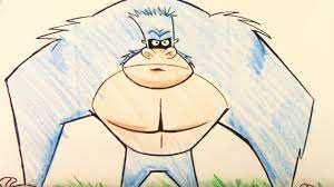 How To Draw An Angry Gorilla - Step-By-Step - Youtube