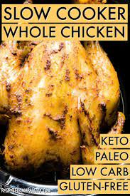 Learn How To Easily Cook A Whole Chicken In The Crockpot This Is A Simple And Easy To Follow Crockpot Recipe Th Crockpot Recipes Stuffed Whole Chicken Recipes