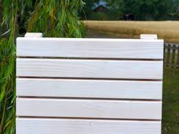 Sichtschutz Rankgitter Spalier Holzweise Rankgitter Sichtschutz Pflanzkubel Holz