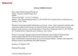 Sebagai contoh, surat pernyataan diri yang menerangkan bahwa kondisi diri yang bebas. Format Surat Pernyataan Menjalankan Usaha Pekerjaan Bebas Bermaterai Yang Benar