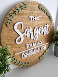 16 Round Name Sign Circle Name Sign Wood Name Sign Family Name Sign Baby Name Sign Wooden Name Sign Custom Name Sign Custom In 2021