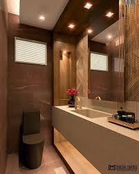 Apostar Em Uma Decoracao Atemporal Foi Um Acerto Para Que Este Banheiro Tivesse Um Resultado Elega Banheiros Modernos Lavabo Pequeno Moderno Decoracao Banheiro