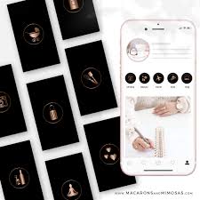 Maybe you would like to learn more about one of these? Black Marble Rose Gold Instagram Covers Macarons And Mimosas