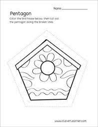 Color The Pentagon Sheet Shapes Activities Shapes Preschool Toddler Lesson Plan