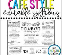 You Will Receive A One Page Visual Syllabus Template With A Filled In Version And A Blank Canvas If You Syllabus Template Family And Consumer Science Syllabus