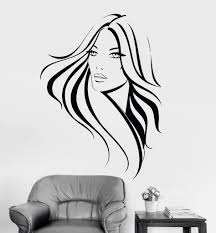 Vinyl Wall Decal Pretty Woman Beauty Salon Hair Stylist Hairstyle Stickers Unique Gift 084ig Wall Decor Decals Vinyl Wall Decals Stencil Vinyl