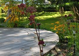 Elliptische Holzterrasse Holzterrasse Garten Und Outdoor Gartengestaltung