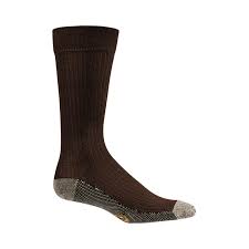 Copper Sole Socks Dress Casual Crew Brown