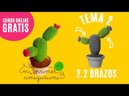 Si sabes hacer un anillo mágico, puntos bajos, aumentos y disminuciones te va a ser muy fácil tejerlo. Ganchillo Paso A Paso Patron Cactus Gratis 2 1 Cuerpo Central Manualidades