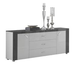Charming designer sideboards with storage space? Ascot 2 Door Sideboard With 3 Drawers In White Grey High Gloss Modish Furnishing
