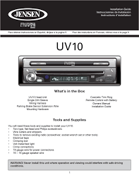 A set of wiring diagrams may. Jensen Phase Linear Uv10 Installation Manual Pdf Download Manualslib