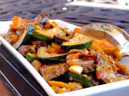 Caponata is a sicilian appetizer made from eggplant. Eggplant Zucchini Caponata Chef Priyanka Vegan Celebrity Chef Tv Host Author