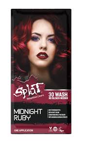 Splat Midnight Ruby Hair Dye Semi Permanent Red Hair Color Walmart Com In 2020 Splat Hair Dye Bleach Hair Color Bleached Hair