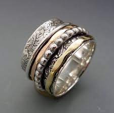 Spinner Rings For Women Meditation Worry Fidget Rings For Etsy Women Rings Sterling Silver Jewelry Thumb Rings