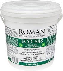 Amazon Com Roman 018801 Eco 888 1 Gal Clear Strippable Wallpaper Adhesive Home Improvement Adhesive Wallpaper Adhesive Wallpaper