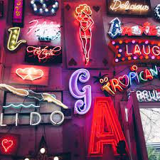 Get Lost In God S Own Junkyard Cattitude Co Neon Signs Neon Glow Neon Art