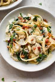 Chicken Bacon Spinach Pasta Salt Lavender