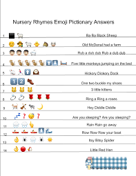 Struggling to choose fun, appropriate & affordable bridal shower games? Free Printable Nursery Rhymes Emoji Pictionary Quiz