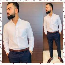 Super Handsome Virat Kohli In White Shirt With Pant White Shirt Shirts Virat Kohli