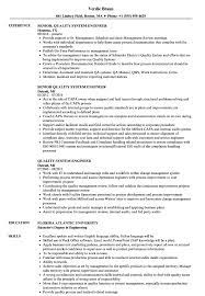 Quality System Engineer Resume Samples Velvet Jobs