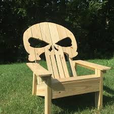 Punisher Skull Adirondack Chair Adirondack Chair Pallet Furniture Outdoor Outdoor Pallet Projects
