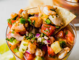Add the sliced peppers, and chives. Best Easy Shrimp Ceviche Recipe