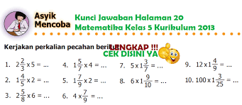 Maybe you would like to learn more about one of these? Lengkap Kunci Jawaban Halaman 20 Matematika Kelas 5 Kurikulum 2013 Simple News Kunci Jawaban Lengkap Terbaru