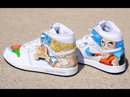 Dragonball Z Custom Jordan Retro 1 High Youtube Pop art retro comic vector illustration. dragonball z custom jordan retro 1 high