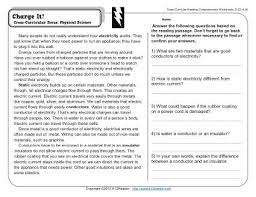 Comets, meteors and asteroids reading comprehension. Charge It 4th Grade Reading Comprehension Worksheet