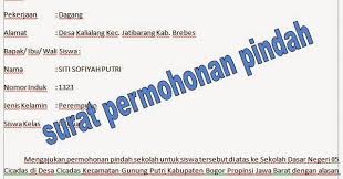 Contoh surat keterangan pindah induk. Surat Permohonan Pindah Sekolah Induk Red Pastel B
