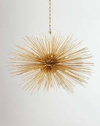 Sculptural piece with radiating quills in aged iron. Kelly Wearstler Pendant Light Home Design Ideas Style