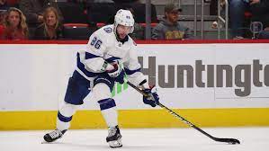 So when kucherov drops his stick over the puck and in front of it, lehner knows the next move: Wednesday Night Hockey Nikita Kucherov Is A Master Of Deception Prohockeytalk Nbc Sports