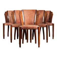 Shop with afterpay on eligible items. 1920s Art Deco Walnut Burl And Cognac Leather Dining Chairs Set Of 6 Art Deco Dining Chair Art Deco Chair Art Deco Dining Room