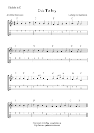 Ode To Joy Ukulele Lieder Ukulele Klaviernoten