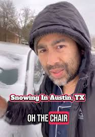 Snowing in Austin, Texas