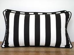 Black And White Striped Lumbar Pillow Black And White Pillow Cover Dorm Room Decor Black Throw Etsy Black And White Pillows White Pillow Covers Black Throw Pillows