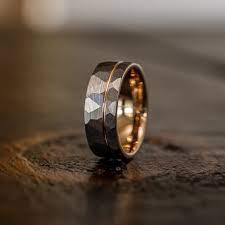 Hammered Wedding Ring Hammered Brushed Tungsten Carbide Band Etsy Hammered Wedding Rings Wooden Wedding Ring Wedding Rings