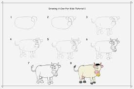 For fun drawing ideas for kids, how cute is this tutorial that shows you how to draw niffler from fantastic beasts? 2 Easy Tutorials On How To Draw A Cow For Kids