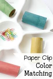 Paper Clip Color Matching Activity For Fine Motor Skills Fine Motor Activities Easy Toddler Activities Learning Colors