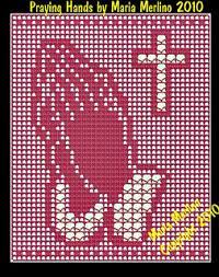 Stitch our free patterns or design your own with graph paper, alphabets, borders. Ravelry Filet Praying Hands With Cross Pattern By Maria Merlino