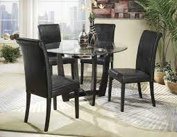 Cool amazing black glass coffee table contemporary. Ebony Finish Modern Round Clear Glass Top 5pc Dining Set