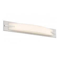 Nuvo Bow Led 29 Vanity Light Fixture Brushed Nickel Frosted Acrylic Nuvo 62 1082 Homelectrical Com