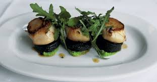 The easy cucumber pickle adds an authentic southeast asian touch. Seared Scallops Black Pudding Minted Pea Puree Scallop Recipes Starters Recipes Black Pudding