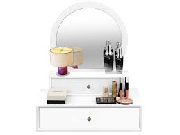 Meuble de cuisine pas cher conforama cher conforama , element de cuisine pas cher , conforama cuisine équipée , meuble de cuisine ikea. Ginatex Miroir De Maquillage Sur Coiffeuse Avec 2 Tiroirs Amovible Pour Ranger Cosmetiques Montage Sur Table Ou Mural Convient Vente De Coiffeuse Conforama